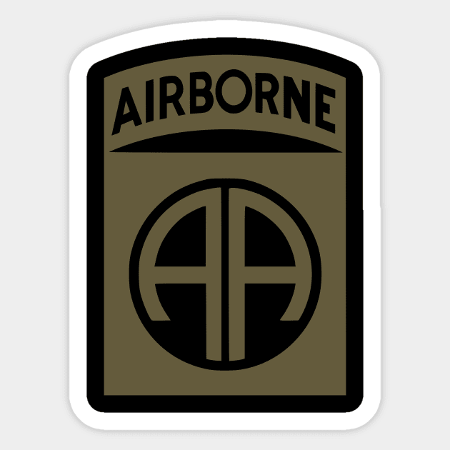 82nd Airborne Patch (subdued) Sticker by Firemission45